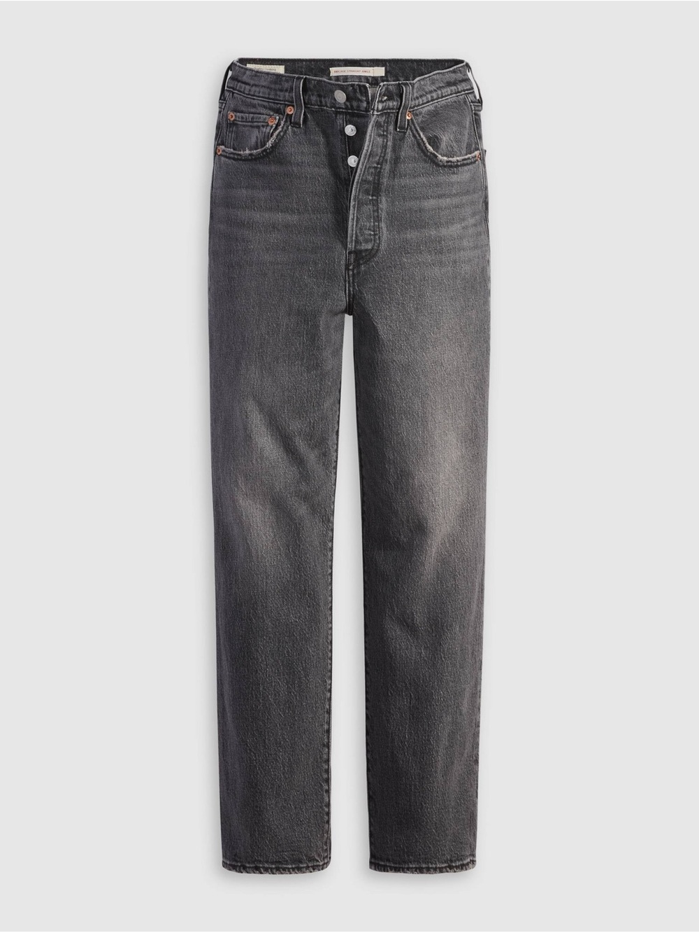 Levi's Women's Ribcage Straight Ankle Jeans in Washed Black